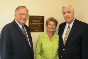 – (L to R) Dr. Robert T. Ireland, President & CEO of Bello Machre with Carole and Carl Brudin at the Hertha and Jesse Adams Ray of Hope Program dedication.