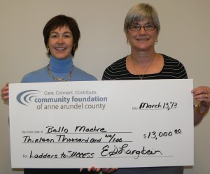 Community Foundation of Anne Arundel County Awards $13,000 Ladders to Success Grant to Bello Machre