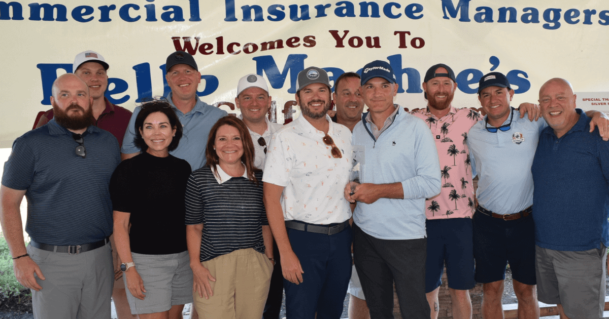 Group of Tential employees being recognized as lead sponsor for Bello Machre Golf tournament